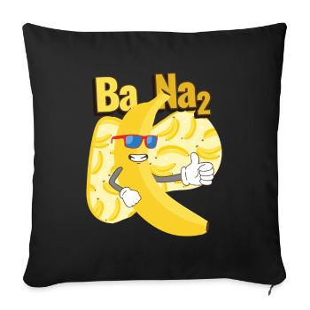 Banane² Fruit Fruit Fruit Fruit - Housse de coussin décorative 45 x 45 cm - noir - Devant