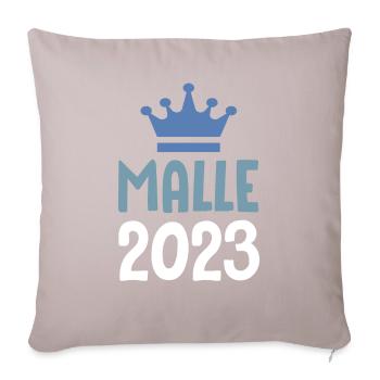 Malle 2023 Couronne - Housse de coussin décorative 45 x 45 cm - taupe clair - Devant
