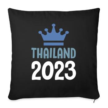 Thailand 2023 Krona - Sofa pillowcase 17,3'' x 17,3'' (45 x 45 cm) - black - Front