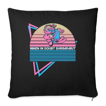 Jiu Jitsu amusant BJJ Rétro - Housse de coussin décorative 45 x 45 cm - noir - Devant
