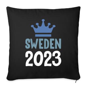 Sweden 2023 Krona - Sofa pillowcase 17,3'' x 17,3'' (45 x 45 cm) - black - Front