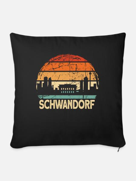 Schwandorf - Sofakissenbezug 45 x 45 cm - Schwarz