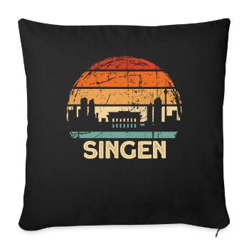 Sing - Sofa pillowcase 17,3'' x 17,3'' (45 x 45 cm) - black - Front