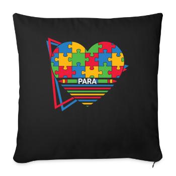 Paraprofessionnel - Housse de coussin décorative 45 x 45 cm - noir - Devant