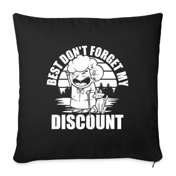 Pension de retraité drôle N’oubliez pas ma réduction - Housse de coussin décorative 45 x 45 cm - noir - Devant