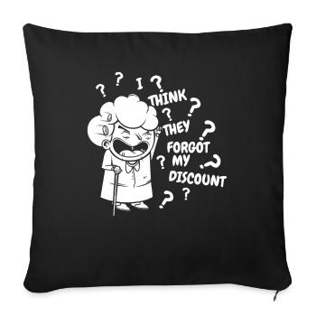 Pensioner Pension Dont Forget My Senior Discount - Sofa pillowcase 17,3'' x 17,3'' (45 x 45 cm) - black - Front