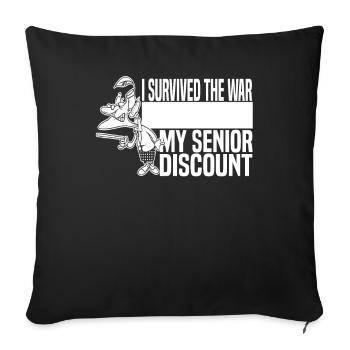 Pensioner Pension Dont Forget My Senior Discount - Sofa pillowcase 17,3'' x 17,3'' (45 x 45 cm) - black - Front