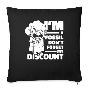 Pensioner Pension Dont Forget My Senior Discount - Sofa pillowcase 17,3'' x 17,3'' (45 x 45 cm) - black - Front