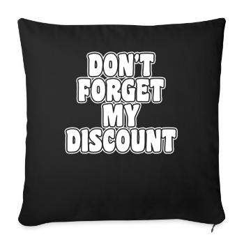Pension de retraité N’oubliez pas ma réduction - Housse de coussin décorative 45 x 45 cm - noir - Devant