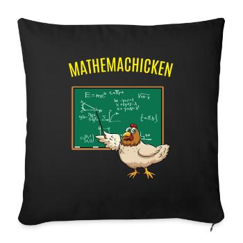 Math Math Math Poulet Math - Housse de coussin décorative 45 x 45 cm - noir - Devant