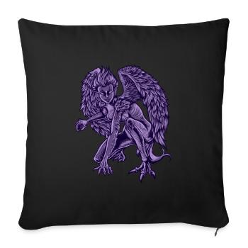 Harpie - Housse de coussin décorative 45 x 45 cm - noir - Devant