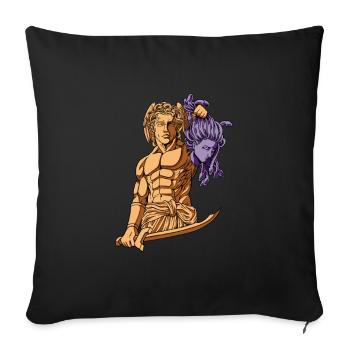 Persée et Méduse - Housse de coussin décorative 45 x 45 cm - noir - Devant