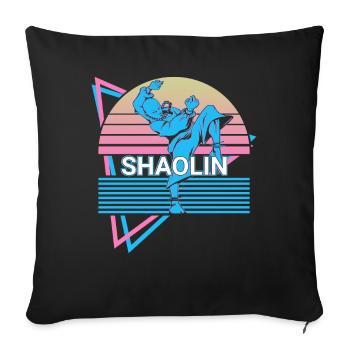 Kung Fu Rétro - Housse de coussin décorative 45 x 45 cm - noir - Devant