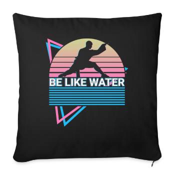 Kung Fu Retro - Sofa pillowcase 17,3'' x 17,3'' (45 x 45 cm) - black - Front