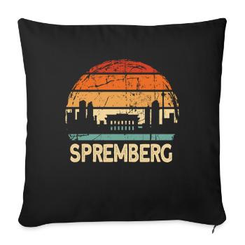 Spremberg (en anglais seulement) - Housse de coussin décorative 45 x 45 cm - noir - Devant