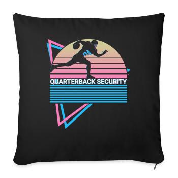 Football Lineman Retro - Sofa pillowcase 17,3'' x 17,3'' (45 x 45 cm) - black - Front
