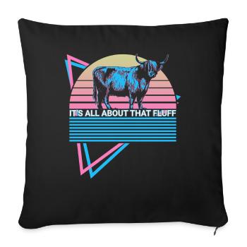 Livestock Retro - Sofa pillowcase 17,3'' x 17,3'' (45 x 45 cm) - black - Front