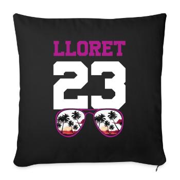 Lloret De Mar 23 Jersey 2023 - Sofa pillowcase 17,3'' x 17,3'' (45 x 45 cm) - black - Front