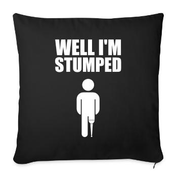 Amputated Leg Prosthesis Gift - Sofa pillowcase 17,3'' x 17,3'' (45 x 45 cm) - black - Front
