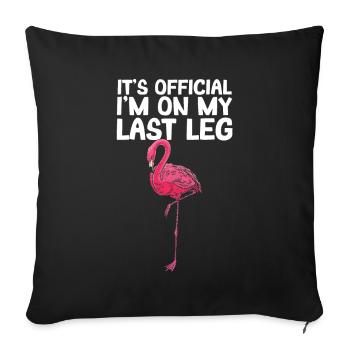 Cadeau de prothèse de jambe amputée - Housse de coussin décorative 45 x 45 cm - noir - Devant