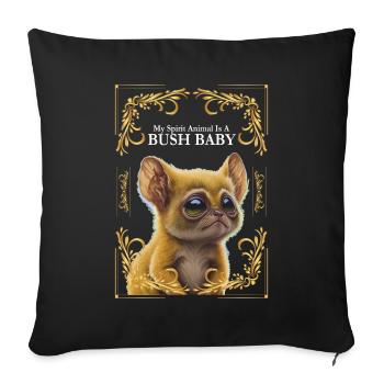 Galago - Housse de coussin décorative 45 x 45 cm - noir - Devant