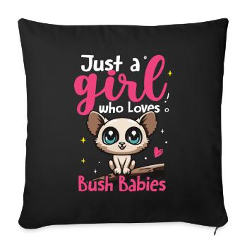 Galago - Housse de coussin décorative 45 x 45 cm - noir - Devant