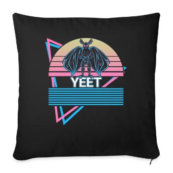 Mothman Crypto Cryptozoology Retro - Sofa pillowcase 17,3'' x 17,3'' (45 x 45 cm) - black - Front