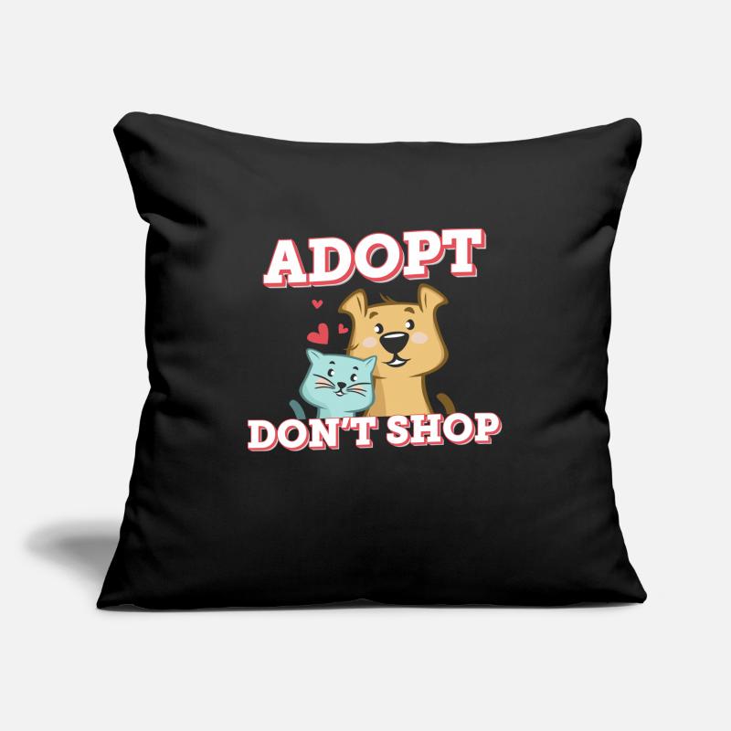 Adopt! Dont Shop! Adopt animals Sofa pillowcase 17,3'' x 17,3'' (45 x 45 cm)