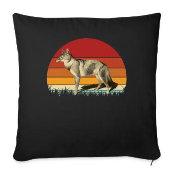 Jackal - Sofa pillowcase 17,3'' x 17,3'' (45 x 45 cm) - black - Front