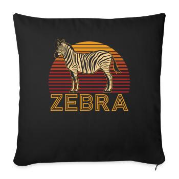 Zebra - Sofakissenbezug 45 x 45 cm - Schwarz - Vorne