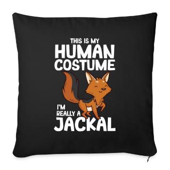 Jackal - Sofa pillowcase 17,3'' x 17,3'' (45 x 45 cm) - black - Front