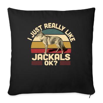Jackal - Sofa pillowcase 17,3'' x 17,3'' (45 x 45 cm) - black - Front