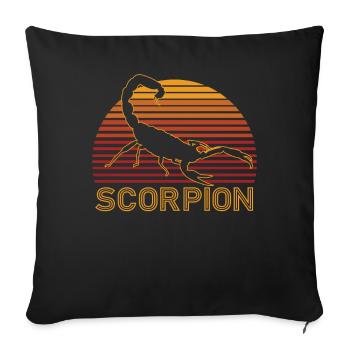 Scorpion - Sofa pillowcase 17,3'' x 17,3'' (45 x 45 cm) - black - Front