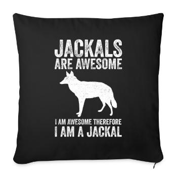 Jackal - Sofa pillowcase 17,3'' x 17,3'' (45 x 45 cm) - black - Front
