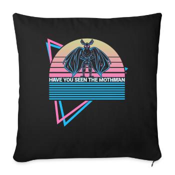Mothman Crypto Cryptozoology Retro - Sofa pillowcase 17,3'' x 17,3'' (45 x 45 cm) - black - Front