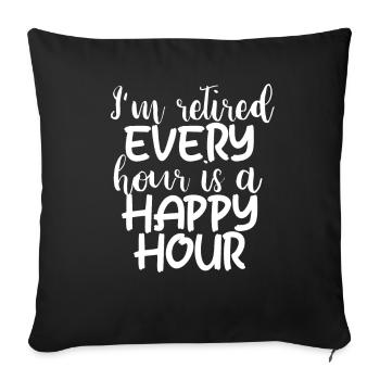 Pensioner pension - Sofa pillowcase 17,3'' x 17,3'' (45 x 45 cm) - black - Front