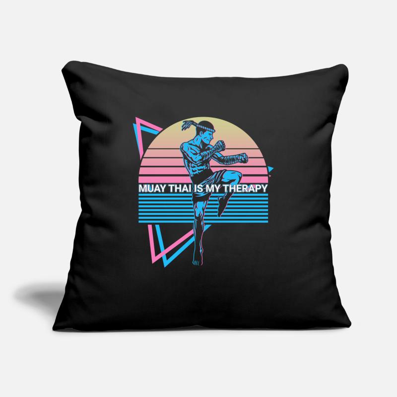 Muay Thai Kickboxing Retro Sofa pillowcase 17,3'' x 17,3'' (45 x 45 cm)