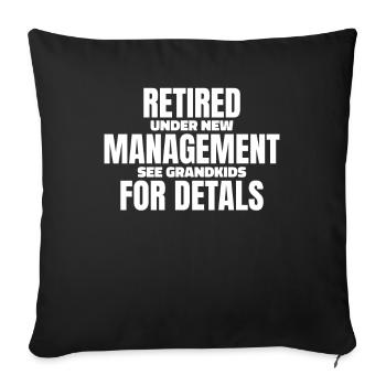 Pensioner pension - Sofa pillowcase 17,3'' x 17,3'' (45 x 45 cm) - black - Front