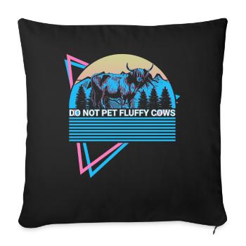 Parc national Rétro - Housse de coussin décorative 45 x 45 cm - noir - Devant