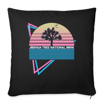 National Park Joshua Tree - Sofa pillowcase 17,3'' x 17,3'' (45 x 45 cm) - black - Front