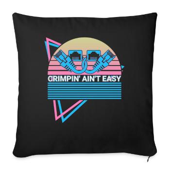 Rétro de la technologie de réseau - Housse de coussin décorative 45 x 45 cm - noir - Devant