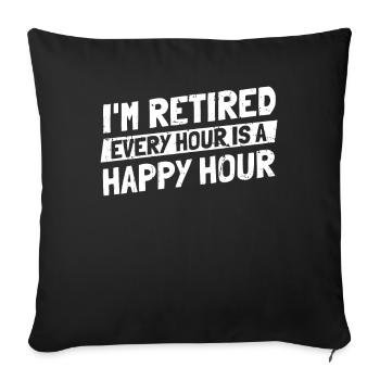 Pensioner pension - Sofa pillowcase 17,3'' x 17,3'' (45 x 45 cm) - black - Front