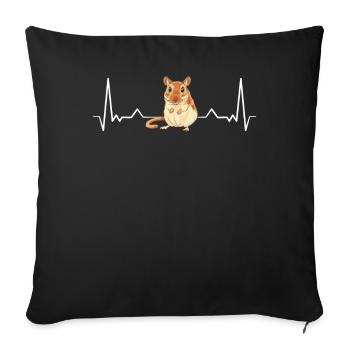 Gerbille - Housse de coussin décorative 45 x 45 cm - noir - Devant