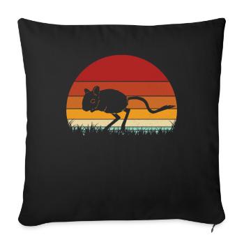 Gerbille - Housse de coussin décorative 45 x 45 cm - noir - Devant