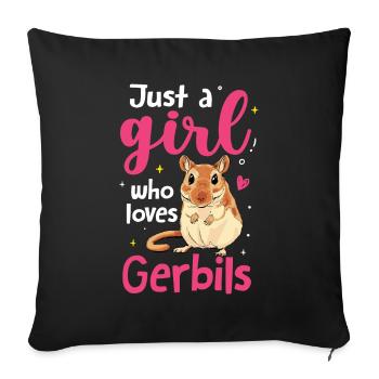 Gerbille - Housse de coussin décorative 45 x 45 cm - noir - Devant