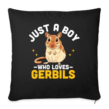 Gerbille - Housse de coussin décorative 45 x 45 cm - noir - Devant