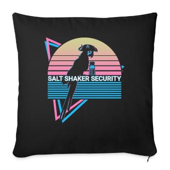 Cockatiel Retro - Sofa pillowcase 17,3'' x 17,3'' (45 x 45 cm) - black - Front