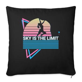 Rock Climbing Rock Climber Retro - Sofa pillowcase 17,3'' x 17,3'' (45 x 45 cm) - black - Front