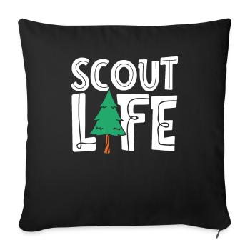 Boy Scout Life Scout Life - Sofa pillowcase 17,3'' x 17,3'' (45 x 45 cm) - black - Front