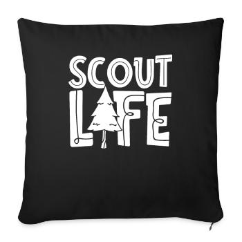 Boy Scout Life Scout Life - Sofa pillowcase 17,3'' x 17,3'' (45 x 45 cm) - black - Front